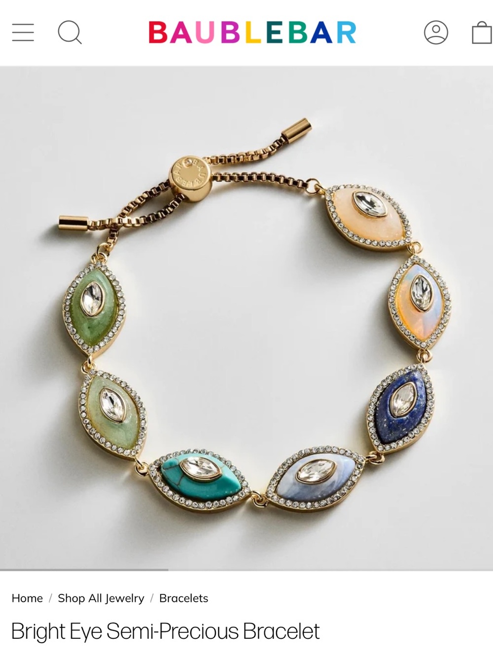 BaubleBar- ‘BrightEye’Crystal Bracelet